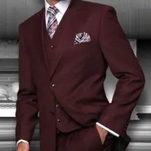 Классические брюки Made Браун Жених Смокинги для женихов 3 предмета Свадебное Пром ужин Костюмы для Для мужчин дружки Best мужской костюм(куртка+ брюки для девочек+ жилет) TERNO