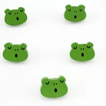 250 шт. зеленая лягушка натурального дерева хвостовик или плоским Кнопки-деревянные пуговицы каваи шарики для ювелирных изделий DIY, записки, сумки, ремесла