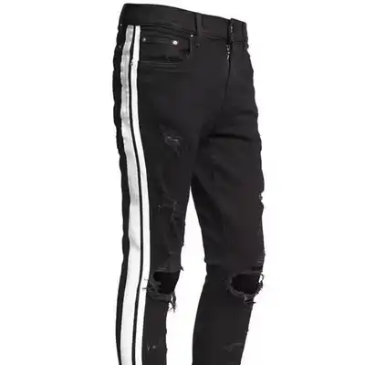 black damage jeans mens