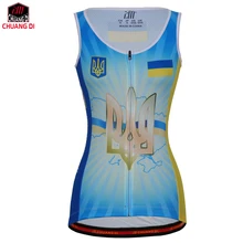 ZM Украина женский жилет Национальный флаг одежда беговая рубашка сетчатая ткань велосипед MTB Дорожный дышащий спортивный топ Велоспорт жилет