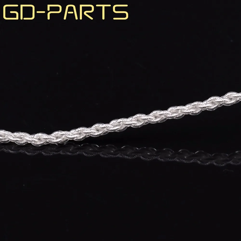 GD-PARTS ручная оплетка MMCX кабель для наушников Замена апгрейд SE215 SE425 SE535 SE846 Hifi Серебряный OCC ПВХ провод для наушников