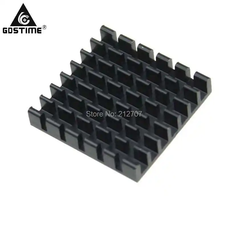 heatsink 25x25x5mm black(8)