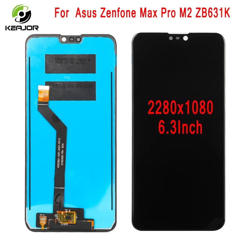 

Keajor Display For Asus Zenfone Max Pro M2 ZB631KL LCD Display Touch Screen Replacement For Zenfone Max Pro M2 ZB631KL 6.3 Inch