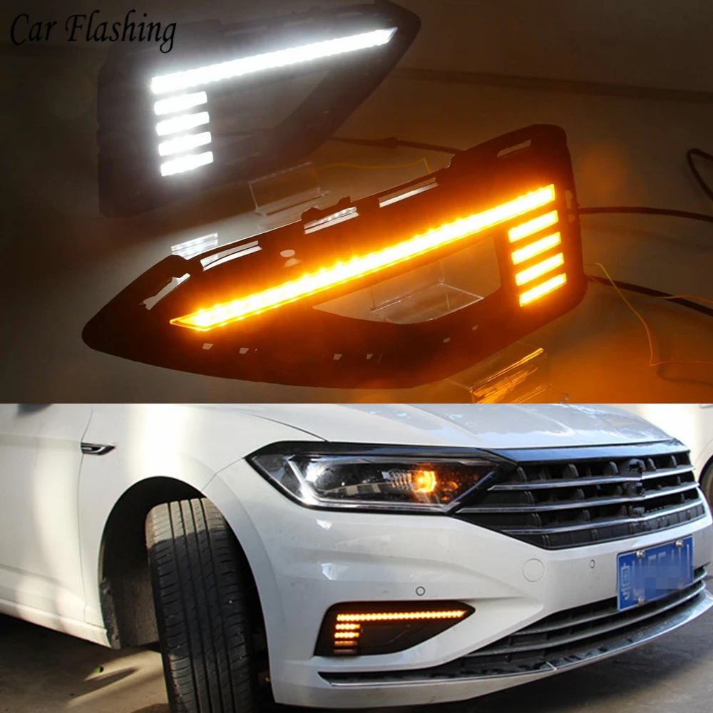 2PCS For Volkswagen VW Jetta Sagitar 2019 2020 2021 Dynamic Yellow Turn