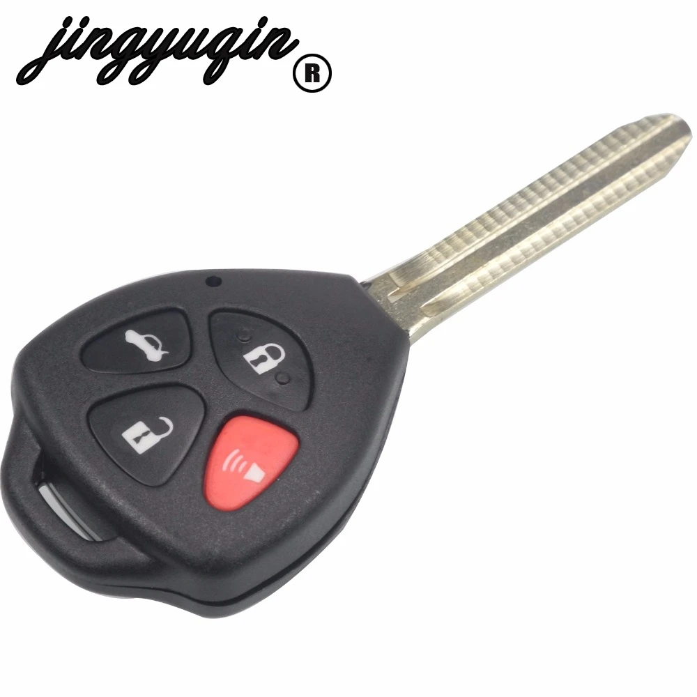 

jingyuqin 4 Buttons Remote Car Key Shell Case Fob For Toyota Camry Avalon Corolla Matrix RAV4 Venza Yaris Replacement