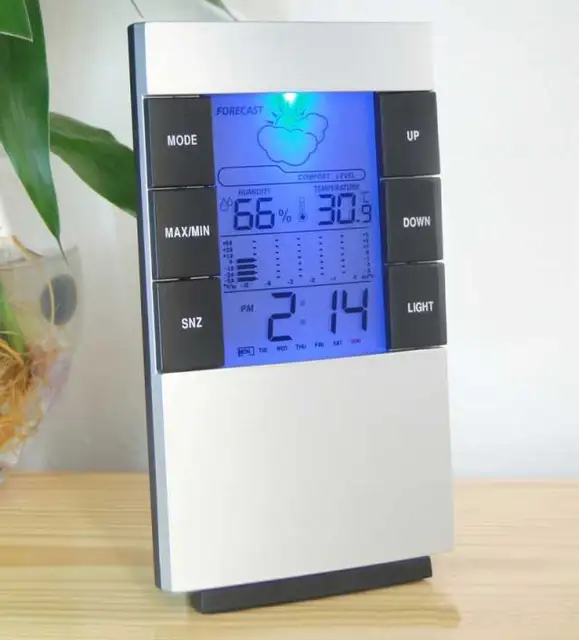 Special Price High-precision electronic LCD Digital Thermometer Hygrometer Electronic Temperature Instruments Humidity Meter Alarm Clock