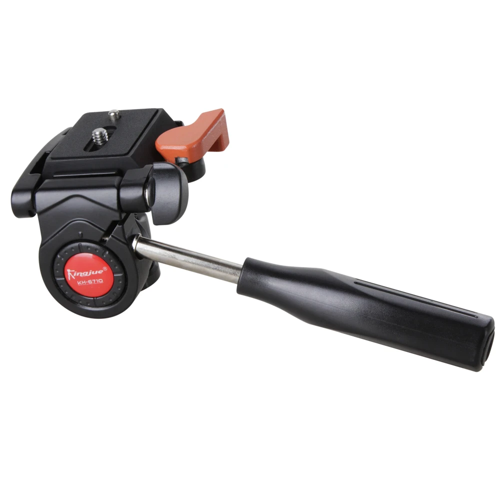 Mg Al Alloy 3 Way Panorama Handle Head Tripod Ball Head with Quick Release Plate for Canon Nikon