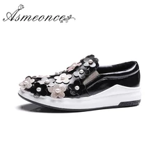 Женские туфли-лодочки женские женская обувь на плоской подошве Красивые бусы с цветочной аппликацией женские милые элегантные роскошные сезон: весна–лето обувь