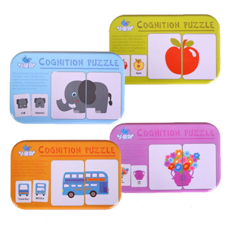 

Educational Toys Infant Learning Toys For Kids Start Training Puzzles Card Vehicle/Fruit/Animal/Life Set Pair Jigsaw Puzzle Baby
