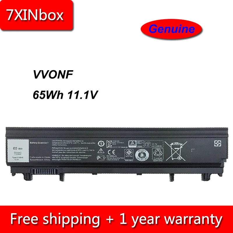

7XINbox 65Wh 11.1 Genuine VVONF Battery For Dell Latitude E5440 E5540 451-BBID N5YH9 NVWGM CXF66 F49WX 1N9C0 970V9 VJXMC 0K8HC