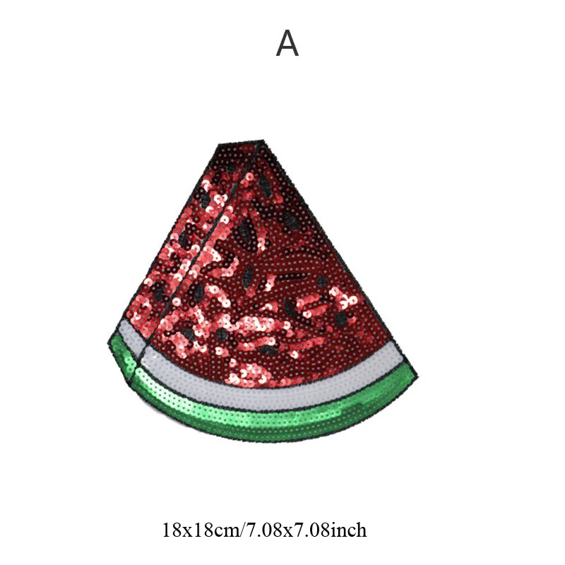 20 шт. Арбузные блестки патчи для одежды пришить джинсы куртка патч блестками комбинезон с аппликацией одежды лоскутное Байкерский значок