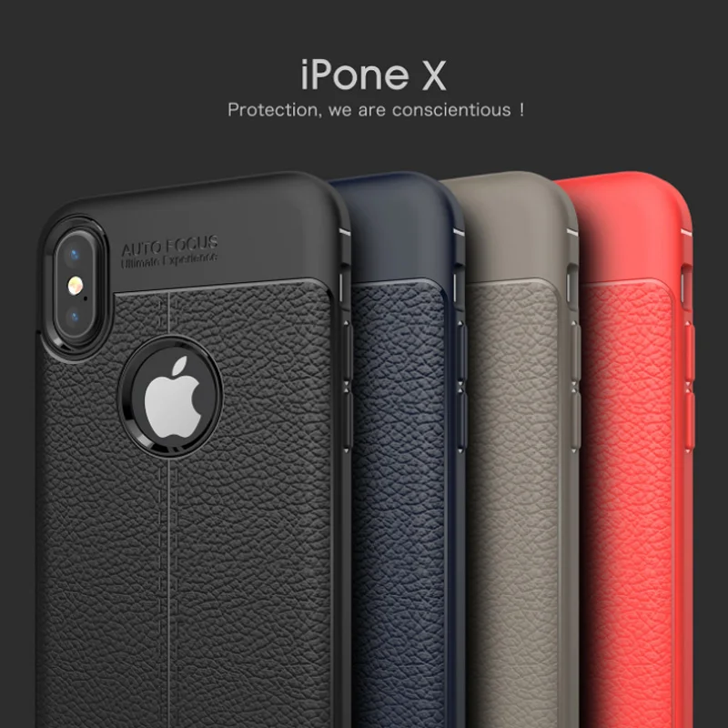 Чехол для iPhone X 6 6plus 7 8 7plus 8plus противоскользящий чехол из ТПУ мягкий силиконовый 6p