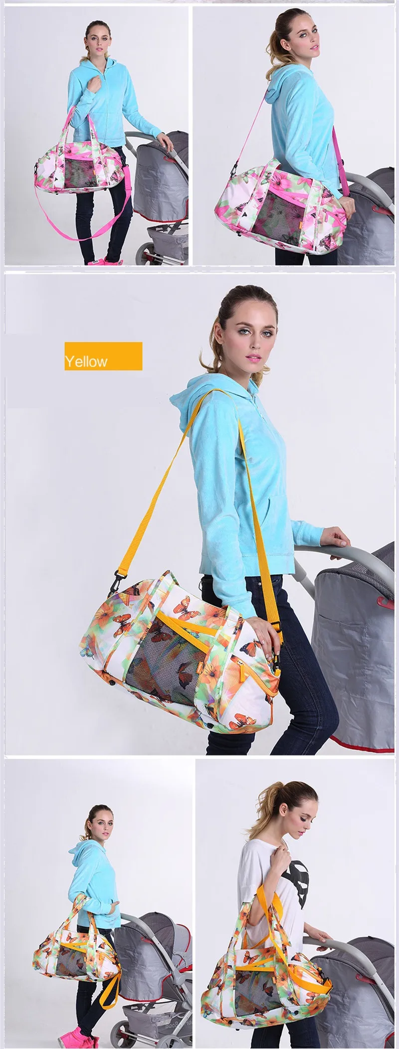 Fashion Mom Postnatal Exercise Sports Bags High-capacity Shoulder Diagonal Mummy Hobos Mother and Child Big Size05
