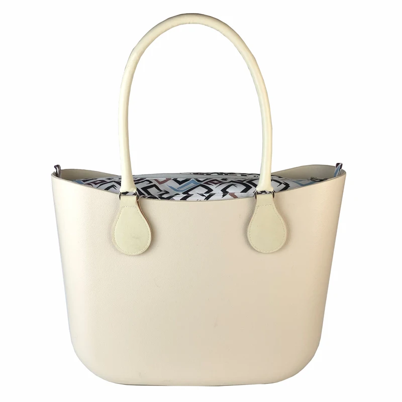 Силиконовая EVA сумка для тела с влагозащитная вставка внутренний карман ручки резиновые женские Obag O сумка стиль сумки - Цвет: Cream White
