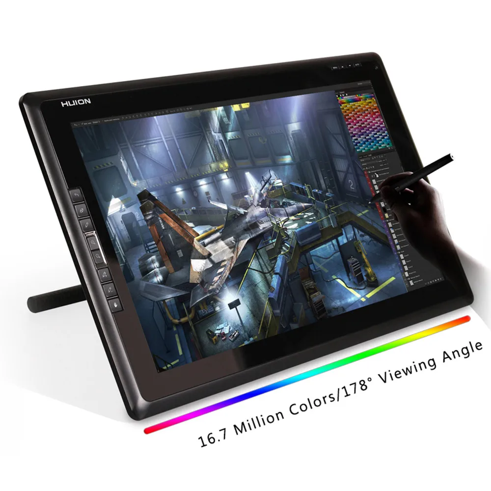 Huion 18,4 дюймовый Графический графический планшет GT-185 TFT 1366x768 HDMI 8 клавиш Art Экран дизайн 8 клавиш Бесплатная DP Рождественский подарок