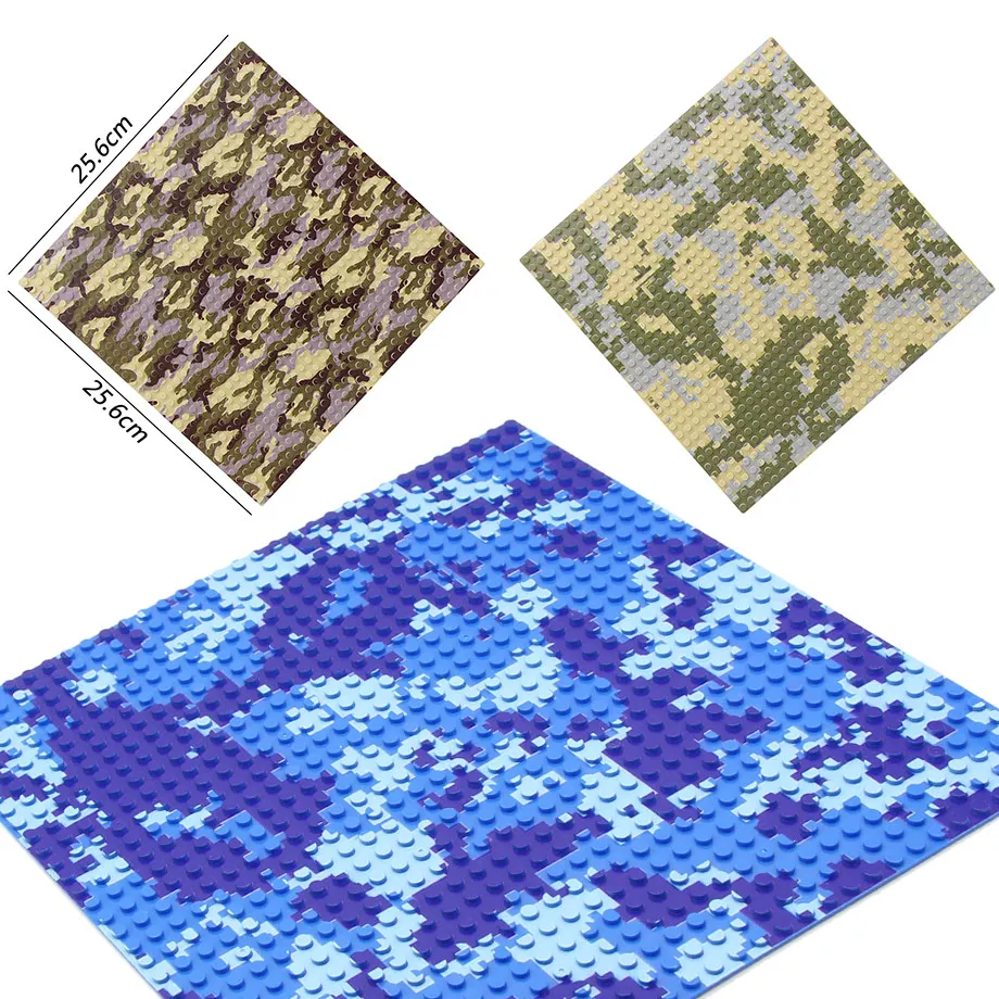 

Military SWAT Base Straight Cross 25.6cm Plate Camouflage 32x32 dots Building Blocks Sets Children Toys for Children