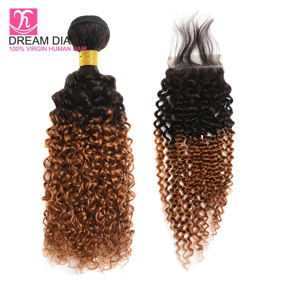 DreamDiana Vietnamese Ombre Curly Hair With Closure Two Tones Black 30 Afro Kinky Bundles With Closure Colored Remy Human Hair DreamDiana Vietnamese Ombre Curly Hair With Closure Two Tones Black 30 Afro Kinky Bundles With Closure Colored Remy Human Hair