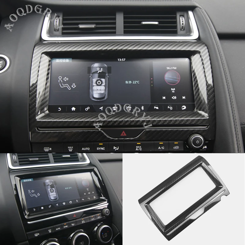 

Dry Carbon Fiber GPS Navigation trim frame cover For Jaguar E-PACE 2018-2019 Car styling