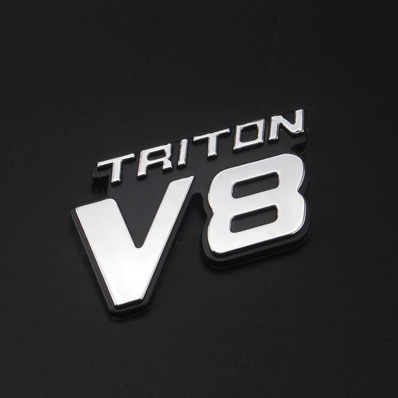 

3D Chrome TRITON V8 Symbol Car Styling Auto ABS Body Emblem Badge Sticker for Ford F Series F-150 F-250 F-350 Etc.