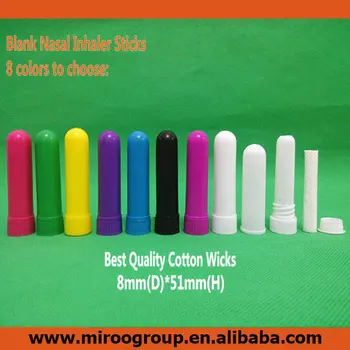 

56sets CE certificated Colorful Blank Inhaler, Refillable Nose Inhaler Blank for Essential Oil