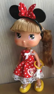 Милый Минни Испания девочка кукла игрушка девочка велосипед собака Набор Модель Дети подарок на день рождения - Цвет: d