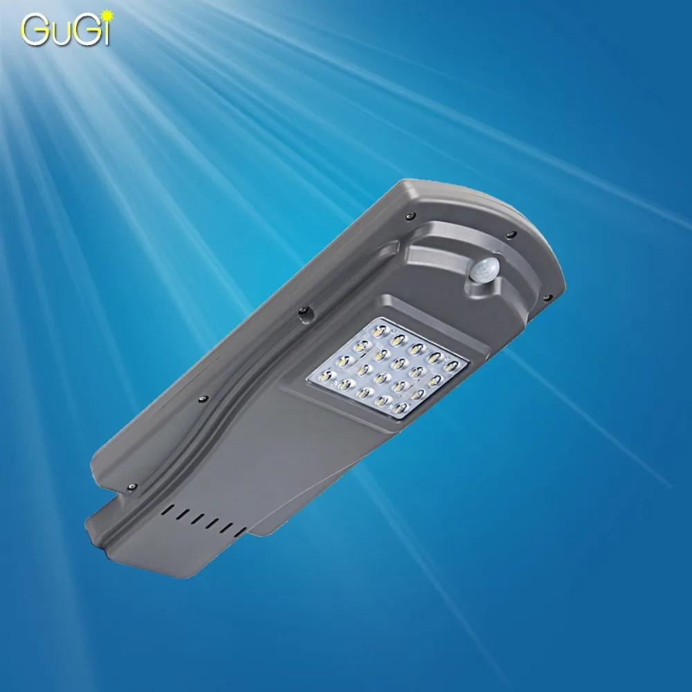 

GUGI 20W 40W LED Solar Street lights with PIR Motion Sensor Light Control Waterproof IP65 Outdoor Solar Street Lamp for garden
