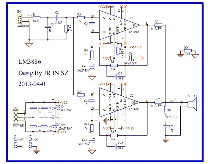 Усилитель с алиэкспресс схема Купить LM3886TF lm3886 два параллельных усилитель усилитель собрал совет Номо мо