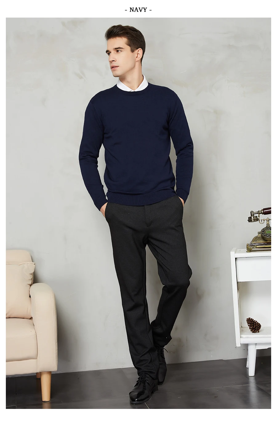 10 Colors Men's Casual Knit Sweater 2020 Autumn Winter New Slim Fit Pullover Wool Cashmere Sweater Men Brand Clothes