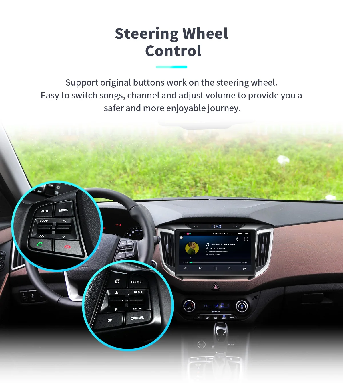 Excellent Android 8.1 octa core 64GB JOYING 10.1 inch 4G HD car dvd gps stereo for HYUNDAI IX25 CRETA radio video audio multimedia player 15
