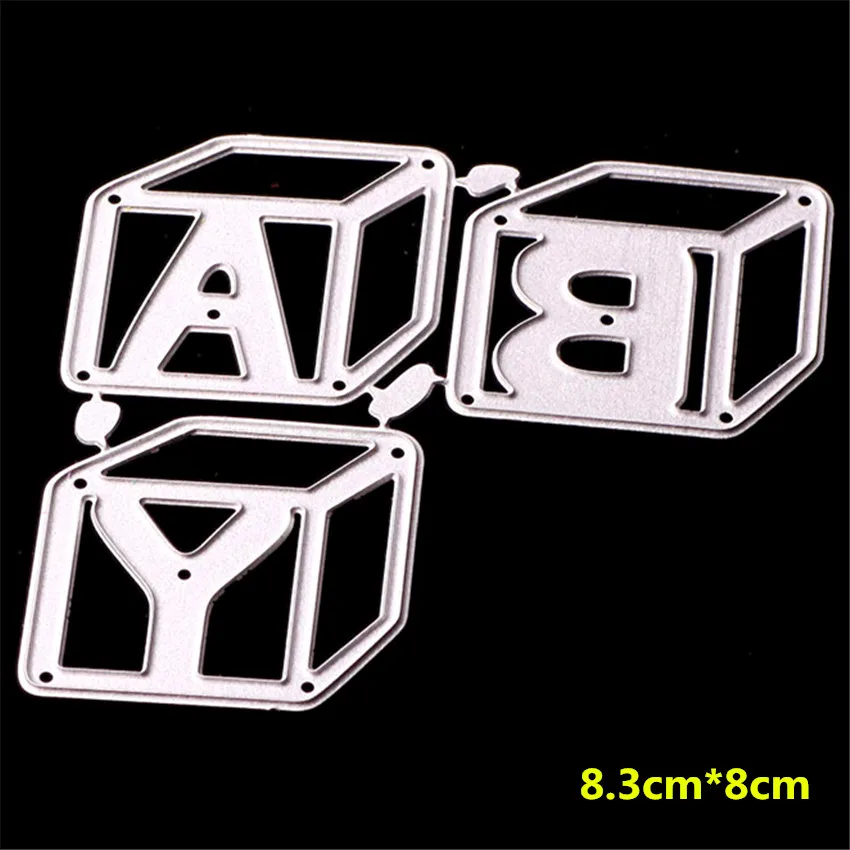 Jual Square Huruf B Y Bayi Ejaan Metal Cutting Dies untuk Diy Scrapbooking Foto Album Kertas Kartu Membuat Baja Stensil CDK345