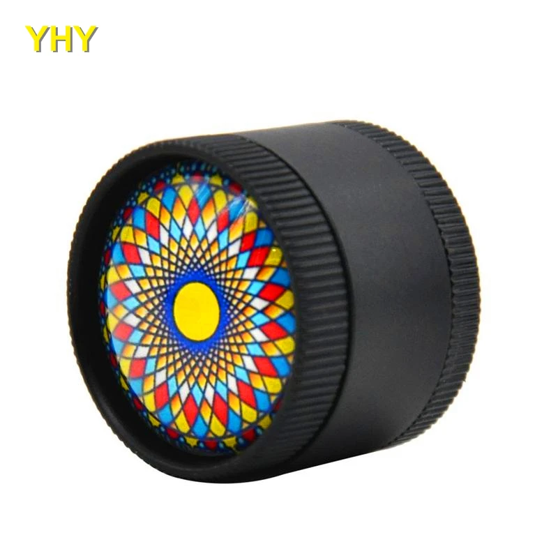 Colorful Pattern Grinder Accessories Pollen Presser Hand Zinc Alloy New Unique Design Easy To Carry Clean Smoking Pipes02