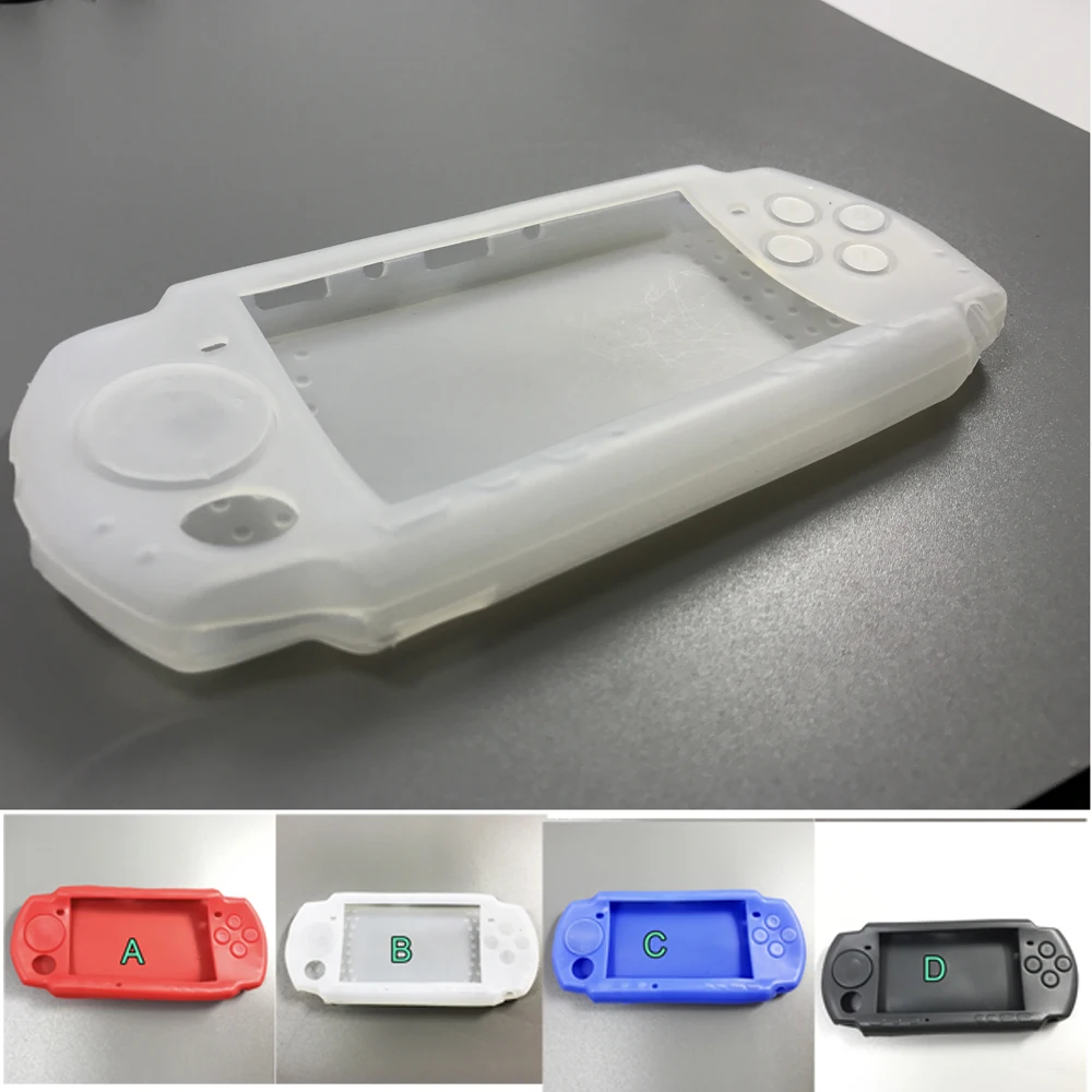 4 color Soft Silicone Rubber Skin Case Cover for PSP 2000 3000 Game
