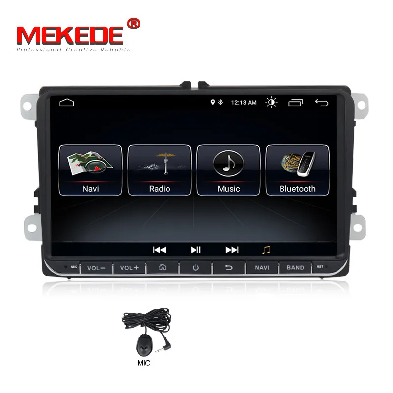 MEKEDE " Android 8,1 автомобильный gps-навигатор для VW GOLF 5, 6 Polo Passat b5, Jetta Tiguan Touran Skoda, seat, canbus, руль - Цвет: car dvd