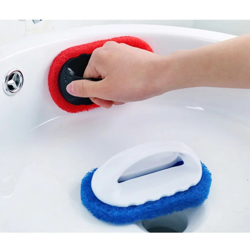 Durable Kitchen Cleaning Sponges Brush Office Bathroom Handle Magic
