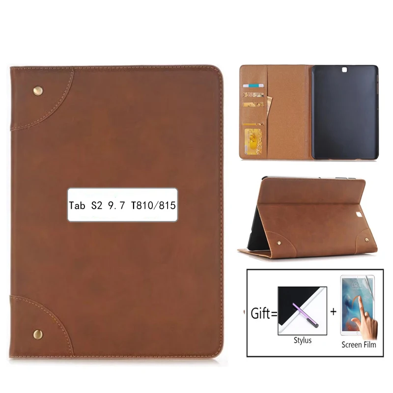 Для Samsung Galaxy Tab S2 9 7 чехол T810 T815 T819N кожаная Ретро сумка для планшета Fundas Coque чехлы|for