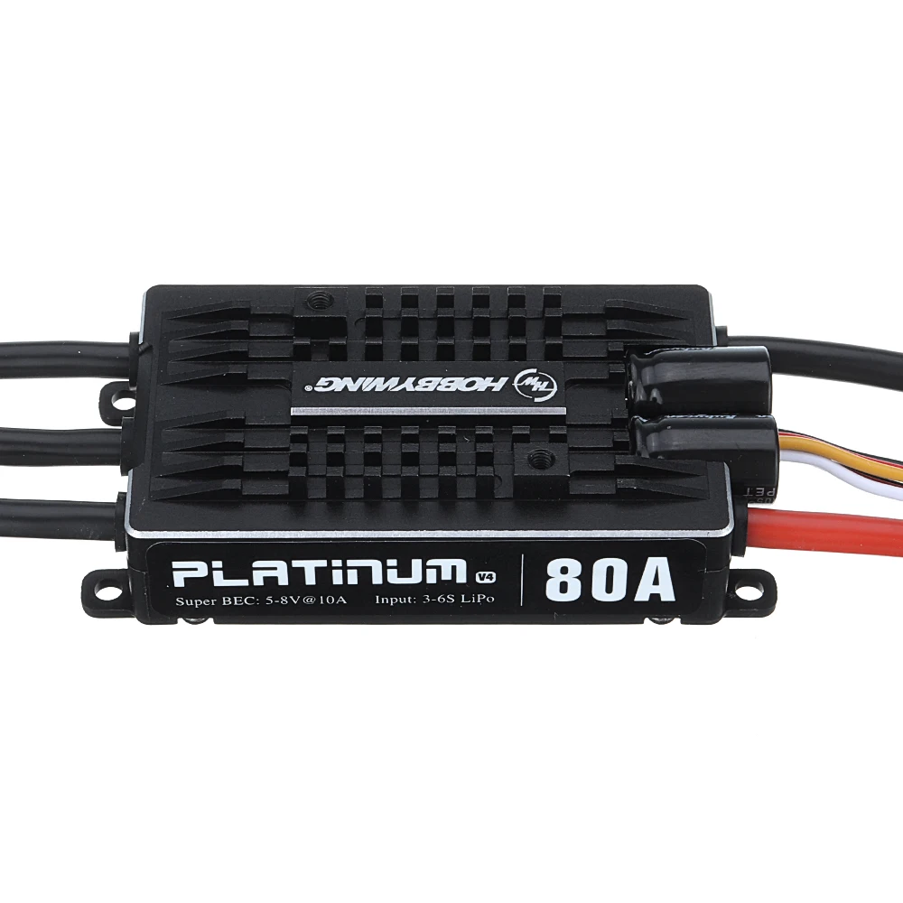 HobbyWing platino 80A V4 ESC 3 S-6 S BEC 5-8V 10A para 450L-500 clase Heli