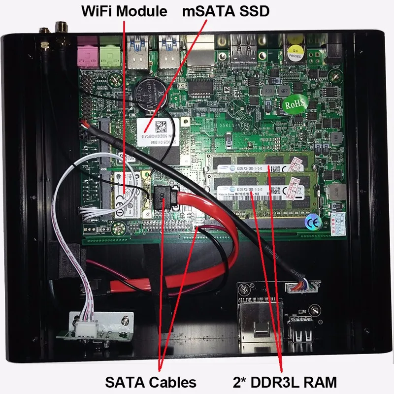 HYSTOU Мини ПК i7 системный блок Intel Core i7 7500U 3,5 ГГц с wifi HDMI DP 4USB3. 0 SD карты порты Msata HDD Windows 10 компьютер