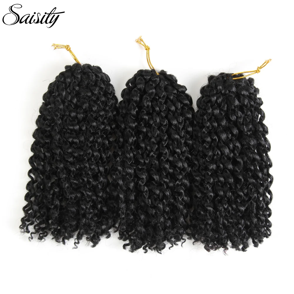 Saisity crochet braid hair marlybob curly crochet hair braiding hair synthetic ombre hair extensions afro kinky curly african