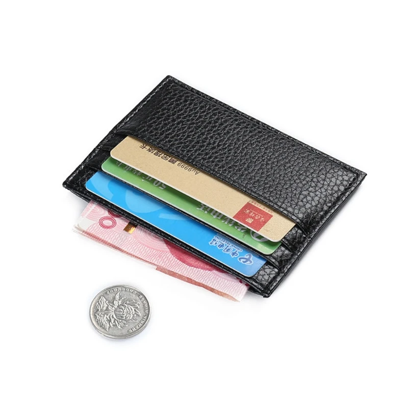 6 Color Card Holder Men's Business Pocket Slim Thin ID Credit Card Money Holder Wallet Faux leather Man Case Wallets