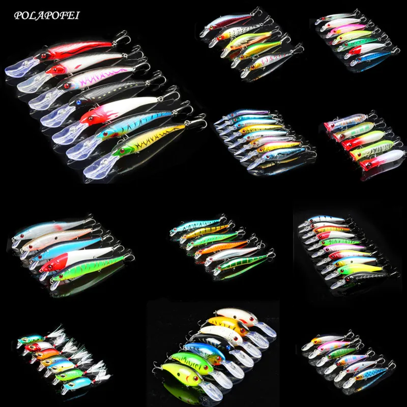 

73pcs Fishing lures Wobbler Crankbait Fake Fish Peche Artificial Bait Fishing Tackle Kosadaka Minnow Popper Carp Pesca yo zuri D
