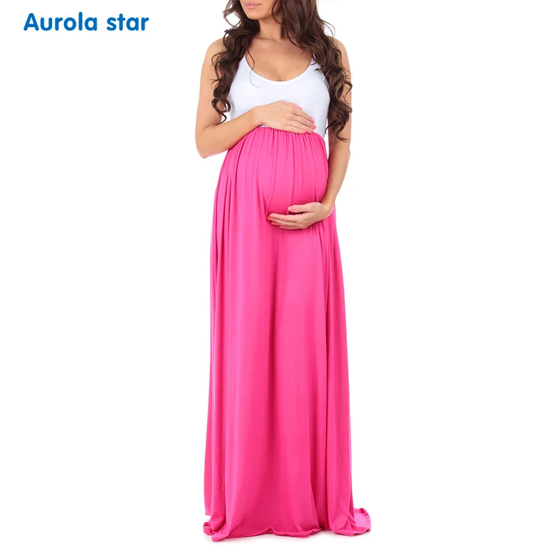 MATERNITY MAXI DRESS LONG DRESS AS1775 red 001