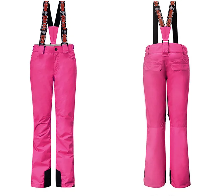 Водонепроницаемые, ветронепроницаемые, дышащие, теплые лыжные брюки Gsou, женские брюки, уличные двойные брюки, водонепроницаемые брюки - Цвет: color2