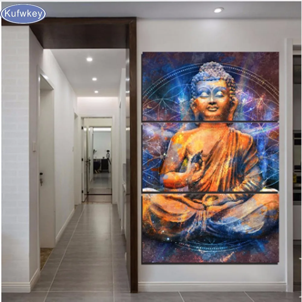 

Diy diamond embroidery set full square drill diamond painting Buddha 5d picture of stones wall decor