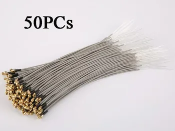 

50PCs 2.4G 1.5dbi IPEX 15cm Linear Antenna Launch/Receiver/Remote Antenna Silver-plating Feeder For Model Plane FPV RC Drone Acc