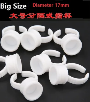 

Free shipping! Big Size 100pcs No Separator Permanent Makeup Easy Ring Ink Container Cup For INK Supply Cups for Tattoo