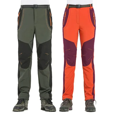 Acampar al aire libre senderismo pantalones de lana de invierno impermeable de wicking de la humedad Trekking hombres mujeres escalada de esquí de montaña de pesca Pantalones Acampar al aire libre senderismo pantalones de lana de invierno impermeable de wicking de la humedad Trekking hombres mujeres escalada de esquí de montaña de pesca Pantalones
