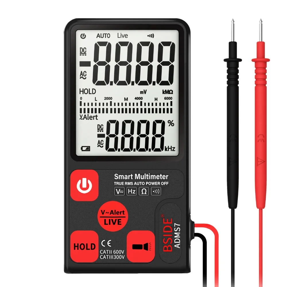 Beste ADMS7 Voltage Tester 3.5   Grote LCD Digitale Smart Multimeter 3 Line Display TRMS 6000 Telt DMM met Analoge bargraph
