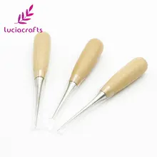 Lucia crafts инструменты для шитья шило с деревянной ручкой для кожевенного ремесла набор для шитья игл набор инструментов 089094 J0223