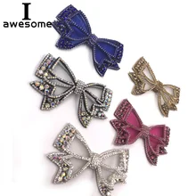 Стразы из сетчатого материала с бантом; Свадебная обувь для невесты; аксессуары; босоножки на высоком каблуке; обувь ручной работы; обувь с цветочным узором