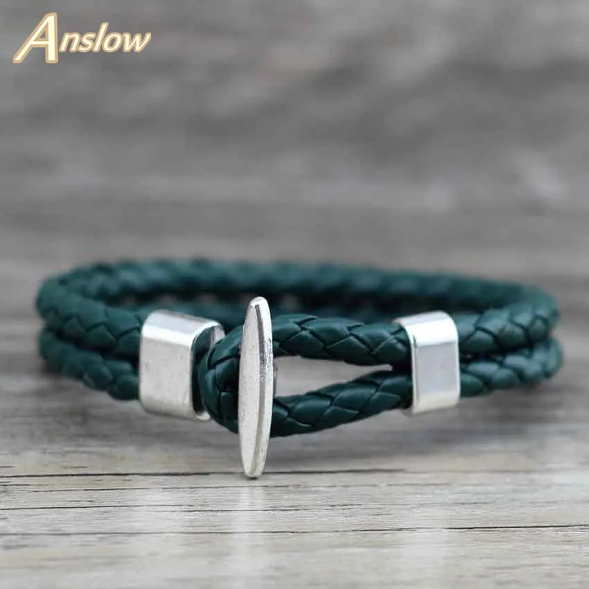 Anslow 2017 Винтажный стиль ювелирные изделия Шарм оберточный браслет браслеты для женщин мужчин унисекс Ретро